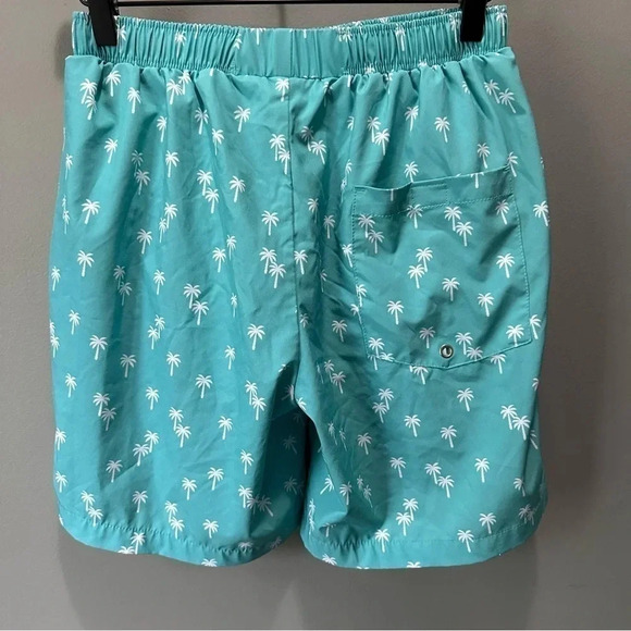 Mosmann Australia swim Trunks. Size Large. Teal with palm trees. EUC - Picture 5 of 7